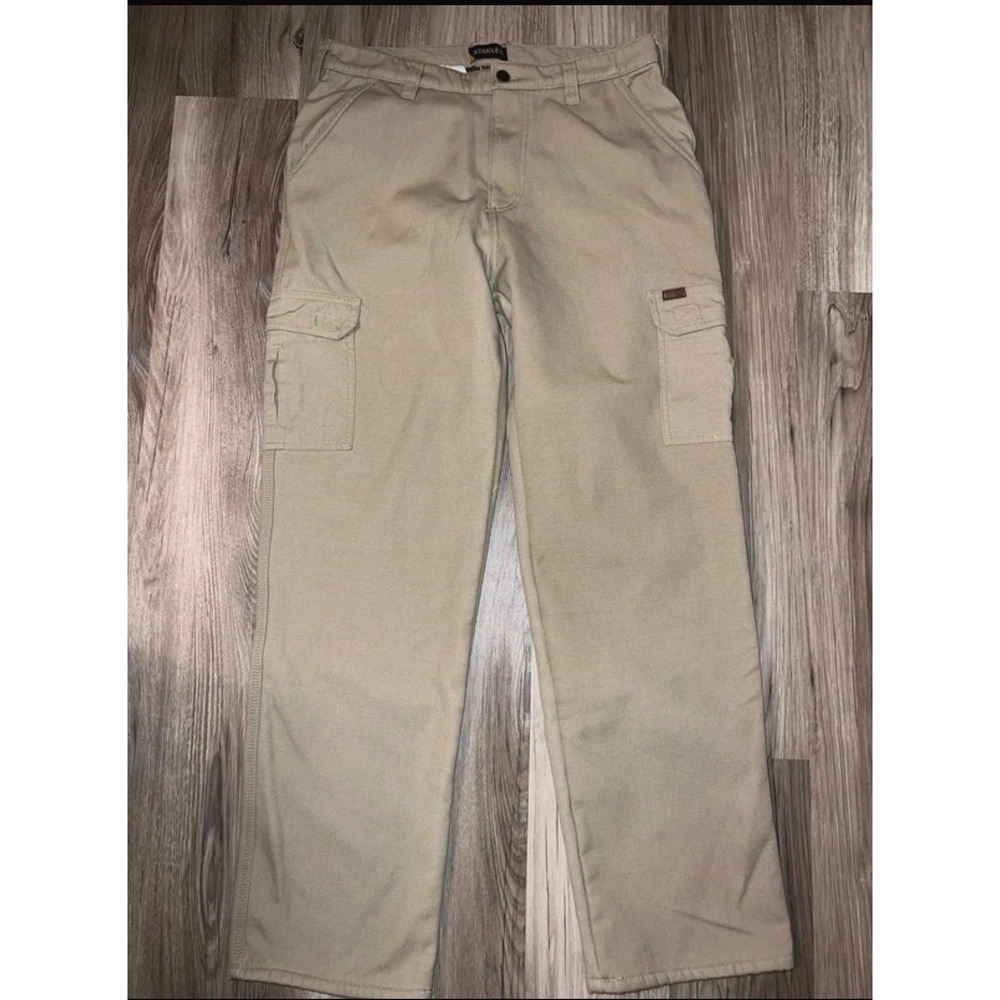 Stanley Fleece Lined 34x34 Work Pants khaki color